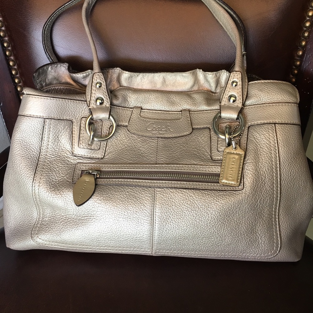Coach silver purse